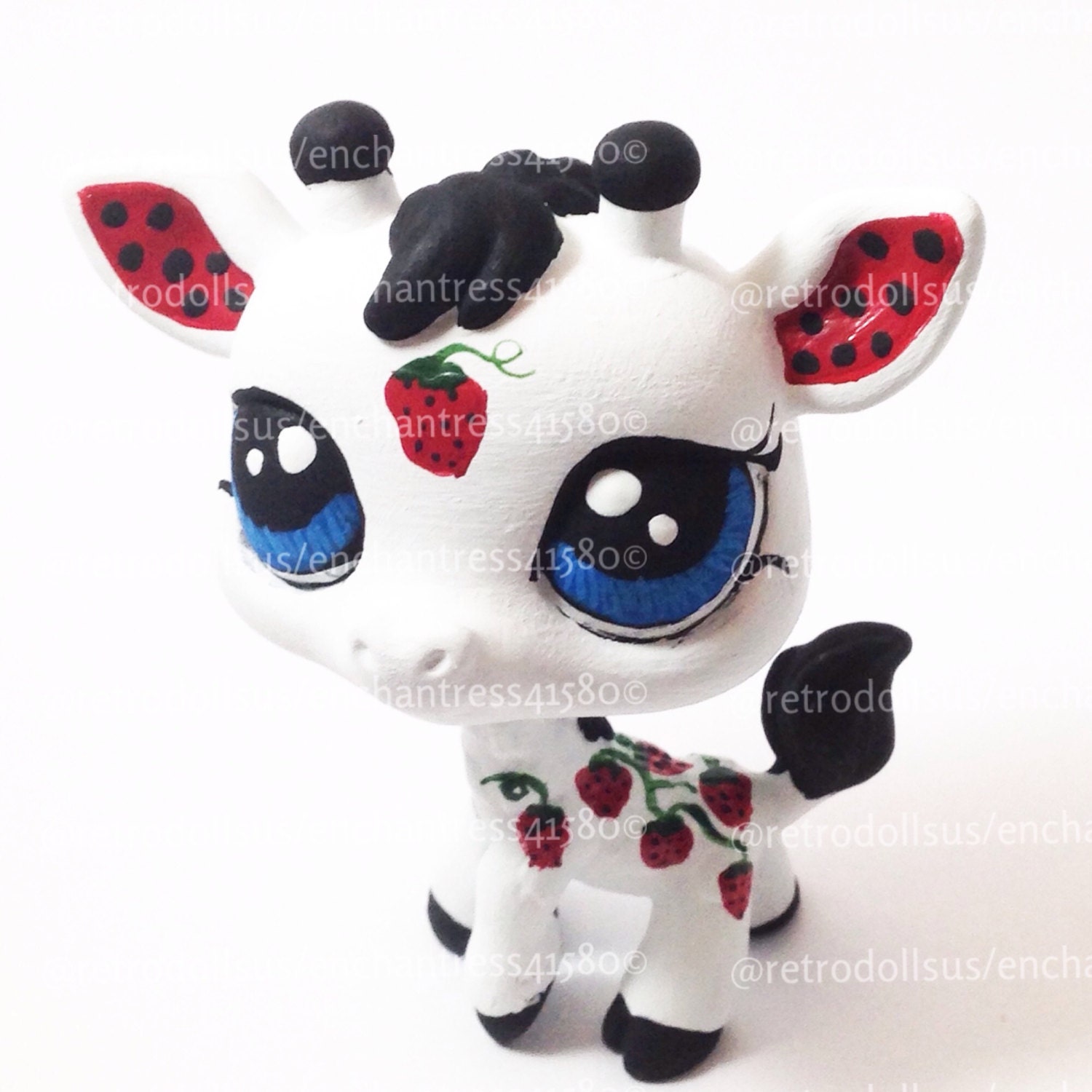 Littlest Pet Shop Giraffe Toy Custom OOAK LPS Sugarberry