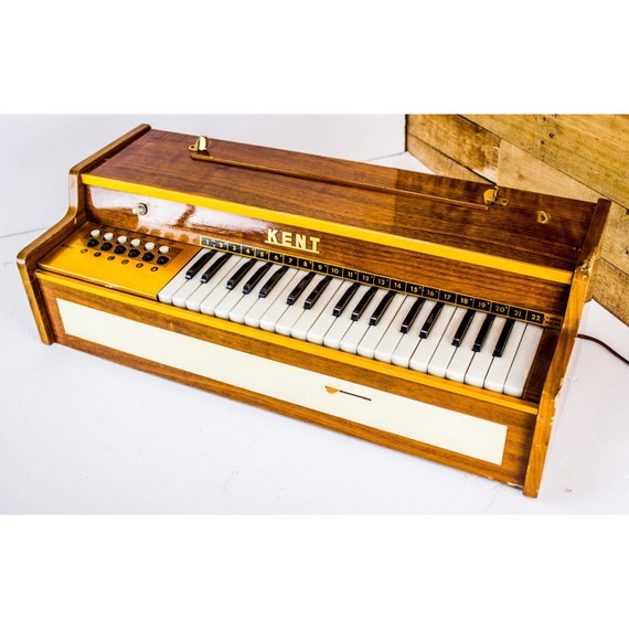 RARE Vintage Italian Made Wooden Chord Organ by Kent