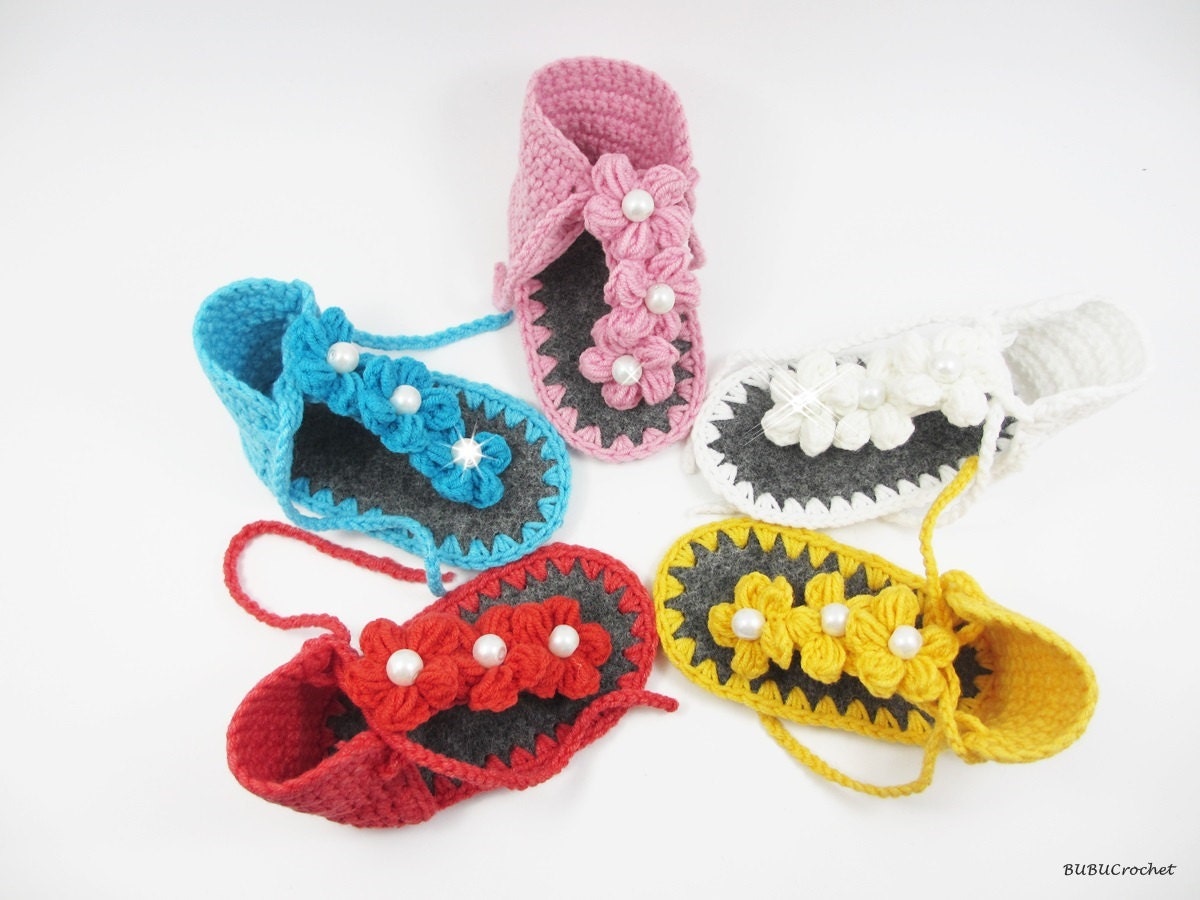 Crochet baby sandals baby shoes girl shoes baby sandals