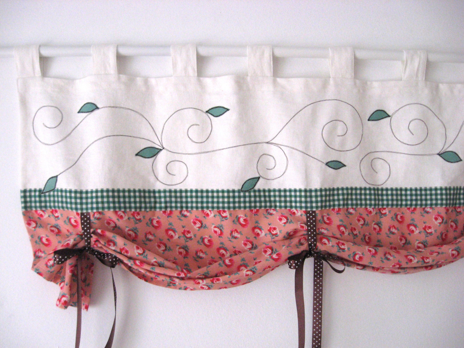 Bohemian Chic Curtains Kitchen Valance Cottage Window