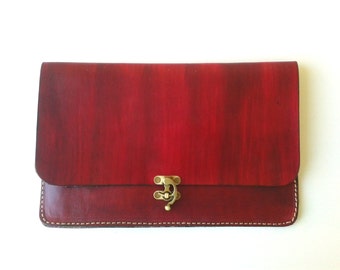 EXTRA CASE MEDIUM 16 BAG IN MARS RED SMOOTH CALFSKIN WITH GOLD HARDWARE