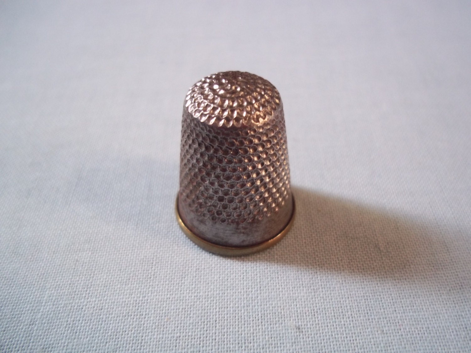 Vintage Thimble Pewter and Brass