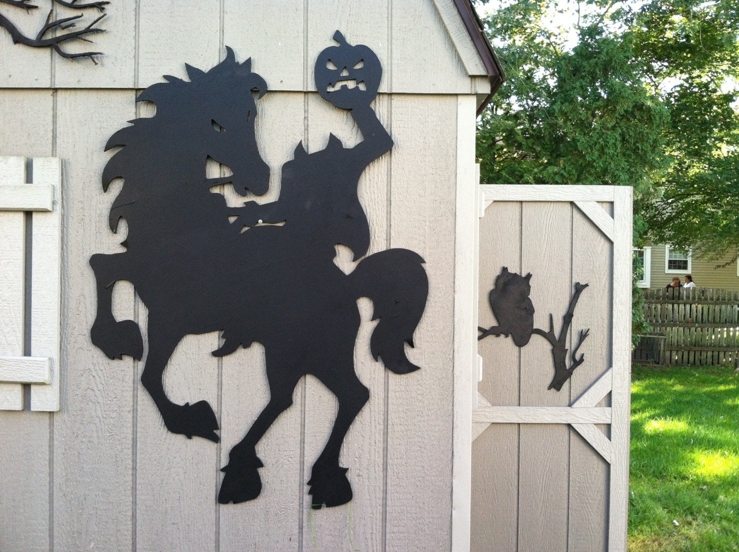 Headless Horseman Halloween Silhouettes Yard decor shadows
