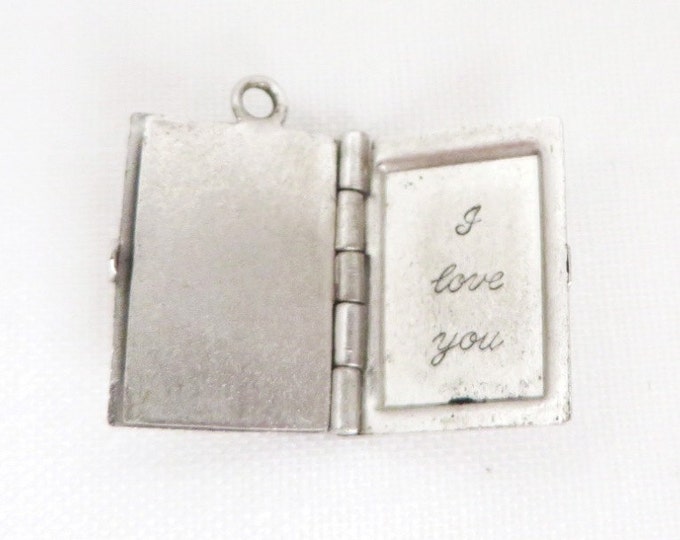 Vintage Marriage License Charm, Sterling Silver Locket