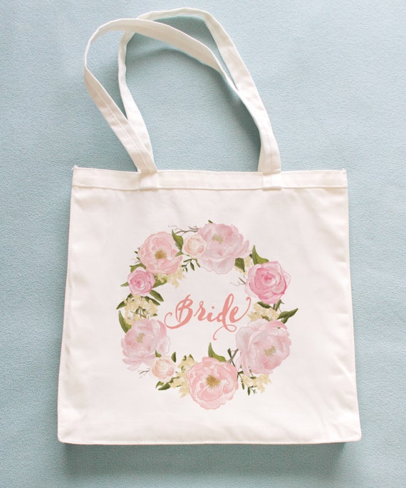 Bridesmaid Tote Bag Bridesmaid Proposal Pink Floral Tote