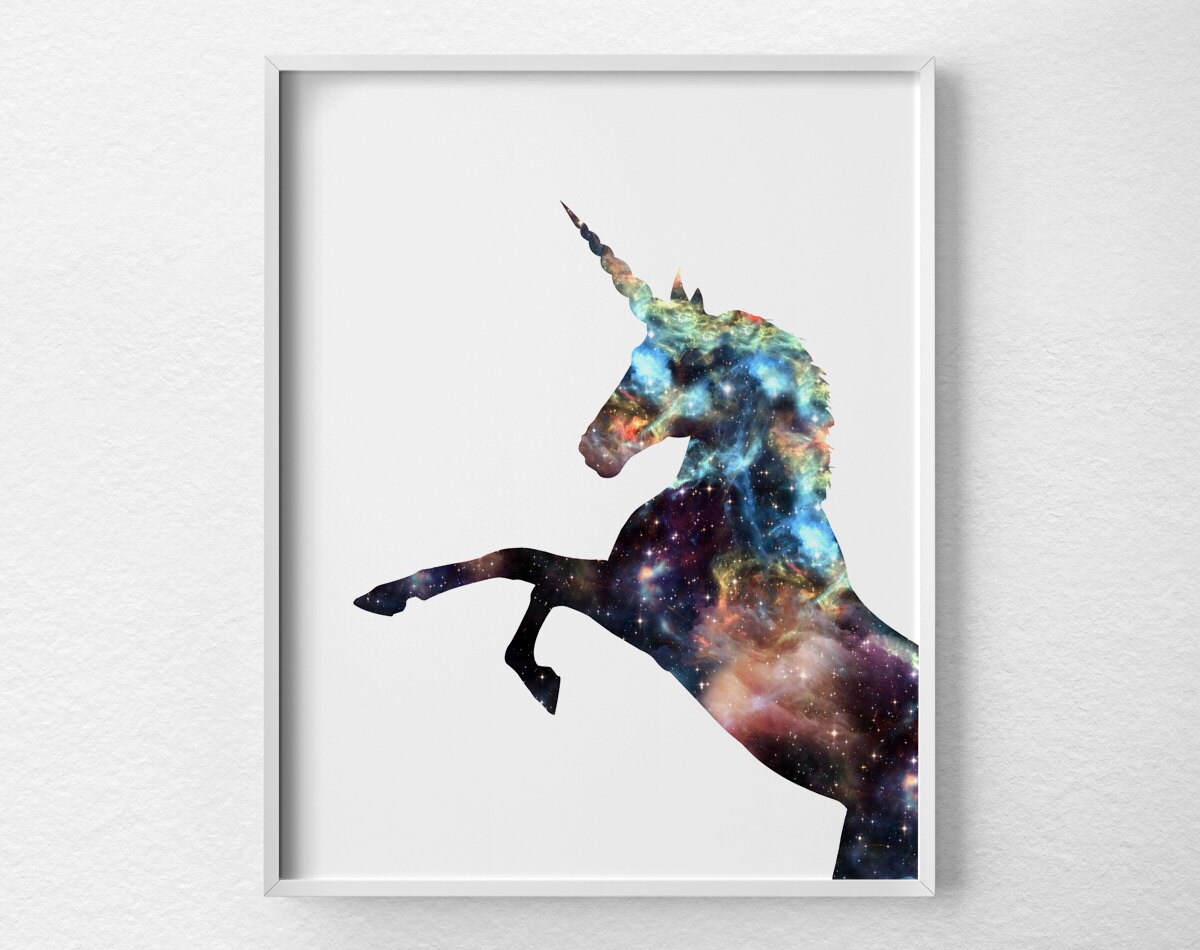 unicorn art print by lily summery | notonthehighstreet.com