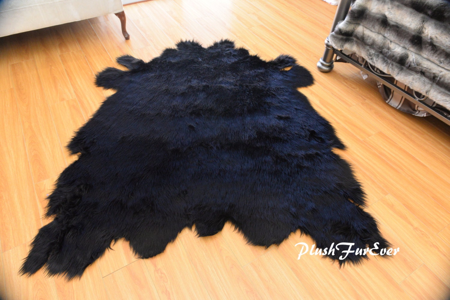 Buffalo Faux Fur Pelts Free Cut Californian Bison by PlushFurever