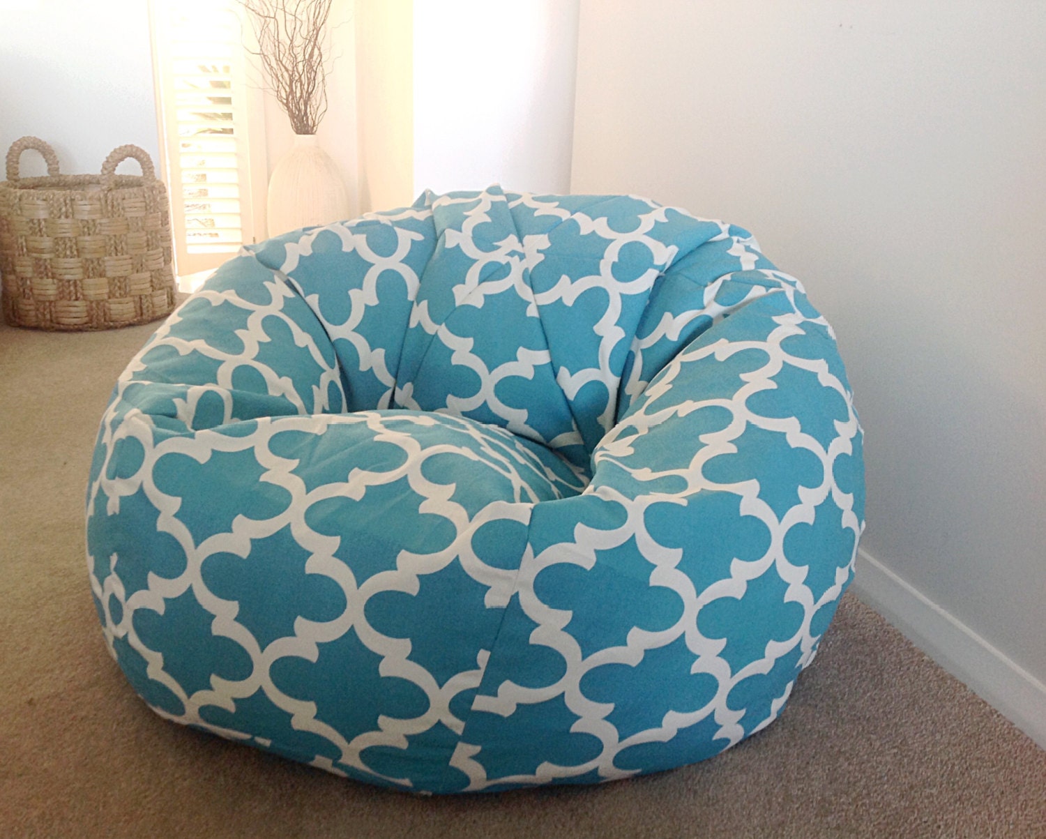 Bean Bag Cover Bean Bag Turquoise Blue Bean Bag Modern