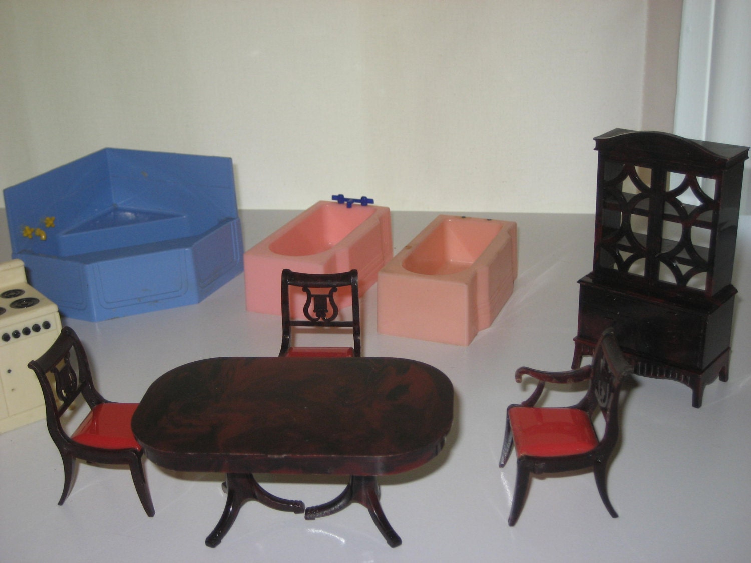 vintage plastic dollhouse furniture