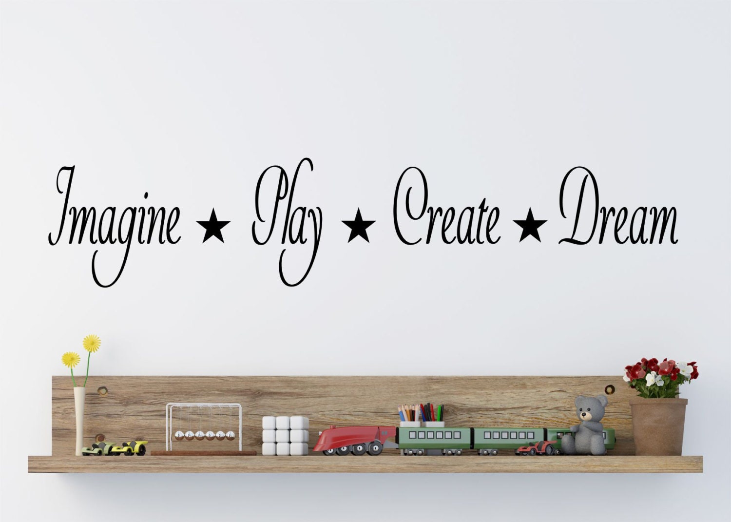 Imagine Play Create Dream Wall Art Sticker decor