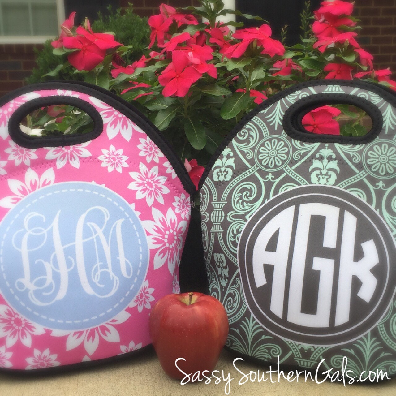 Lunch Bag for Women Monogrammed Lunch Bags by SassySouthernGals