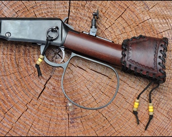 Custom Leather Buttstock Cover for HENRY .22LR Lever Action