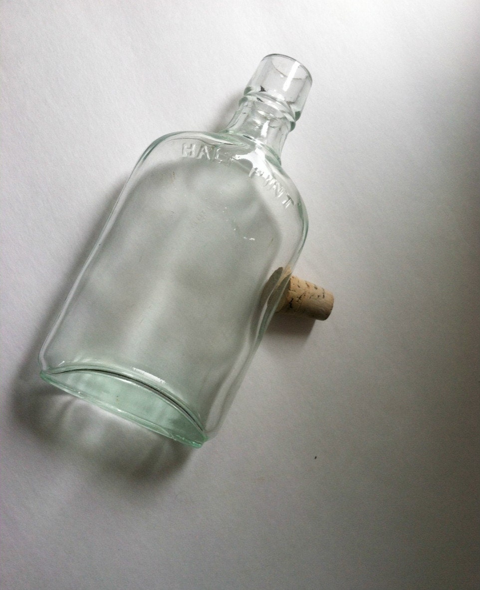 Antique Bottle Mouth-blown Side-seam Vintage by TazamarazVintage