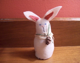 Vintage Hand Made Felted Bunny Rabbit