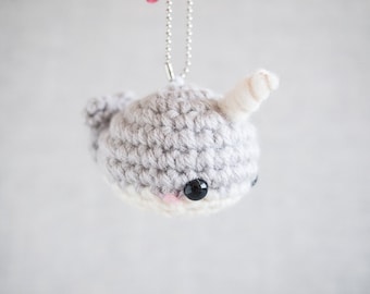 narwhal plush keychain