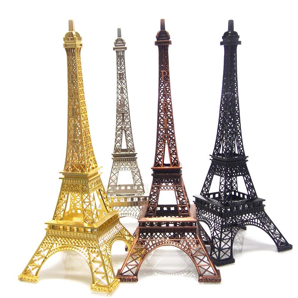 Metal Eiffel Tower Paris France Stand 15-inch