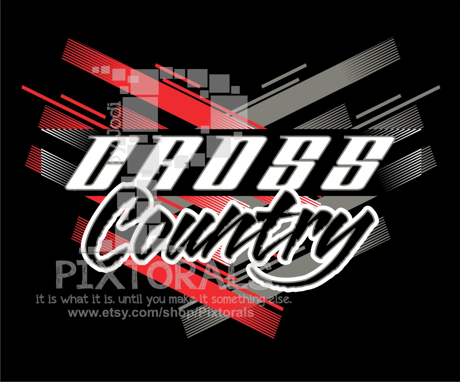 Cross Country Design Corel EPS jpeg T-shirt Graphics