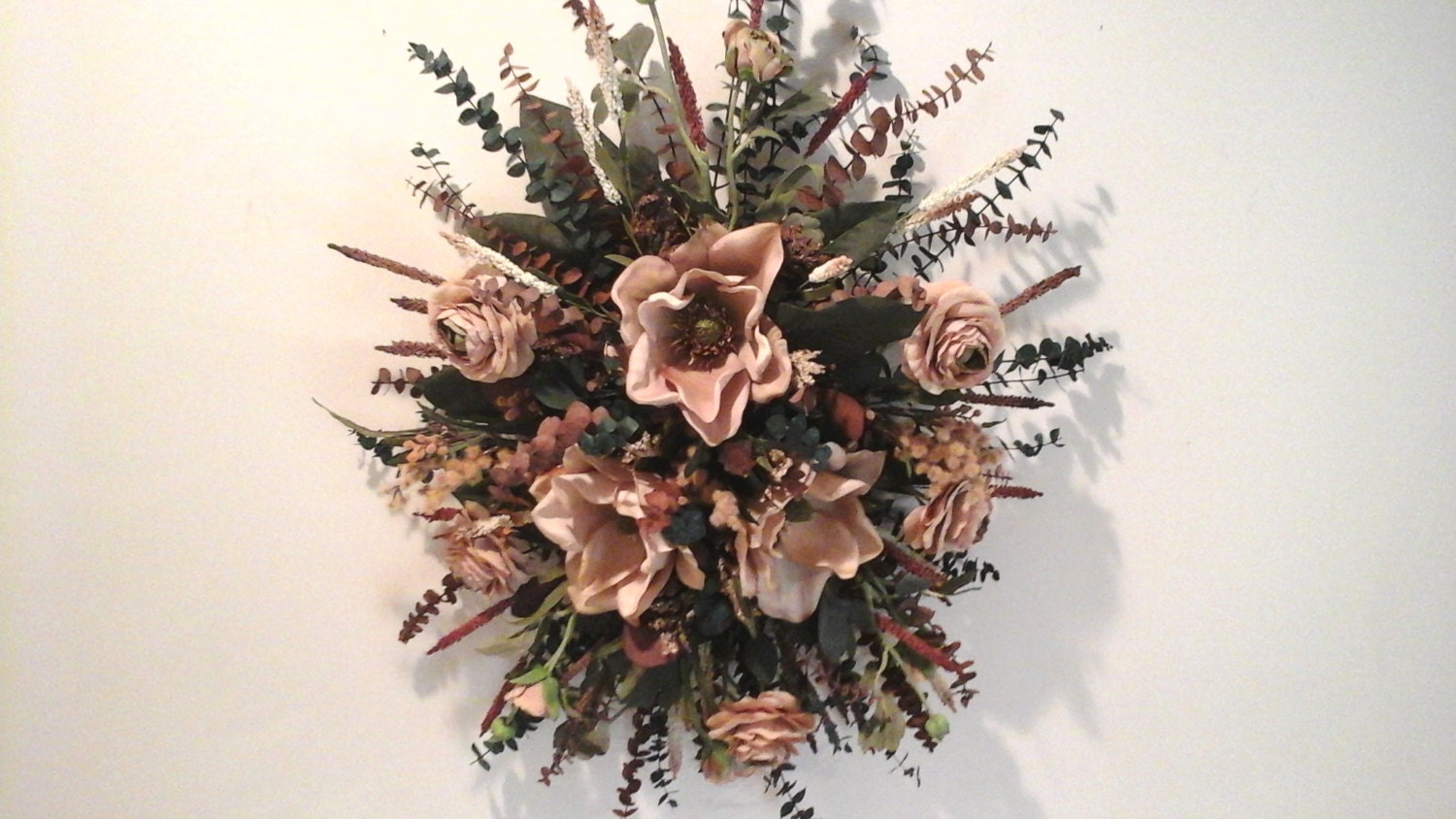 Floral Wall Arrangement SHIPPING INCLUDED Large Silk Floral on Silk Floral Wall Arrangements id=65034