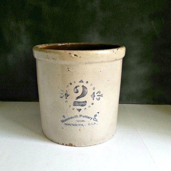 Items similar to SOLD ** SOLD antique crock 2 Gallon Pottery, stoneware