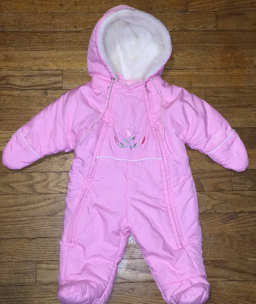 Vintage Baby Girl’s Pink London Fog Snowsuit – Size 6 Mo. – Haute Juice