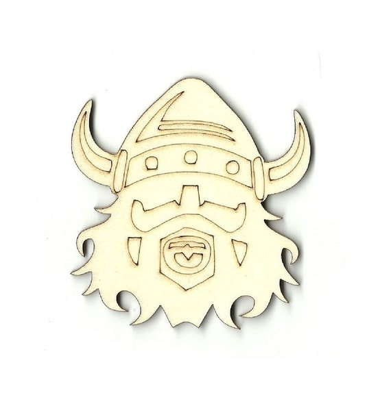 Viking Laser Cut Out Unfinished Wood Shape Craft Supply