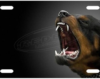 Rottweiler License Plate Tag