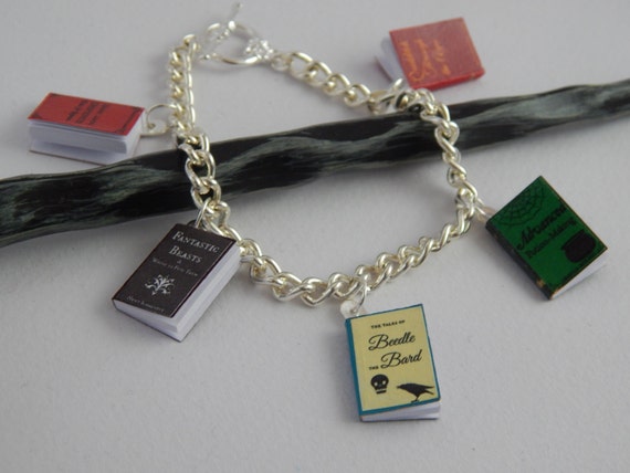 Harry Potter Inspired Charm Bracelet - Beedle the Bard, Dark Arts Defence, Potion-Making, Quidditch & Fantastic Beasts