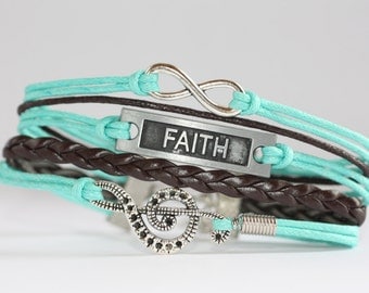 FEEL~ Infinity Bracelet, Faith Bracelet, Treble Note Bracelet, Music Note Bracelet, Band Bracelet, Recital Bracelet, ilovecheesygrits