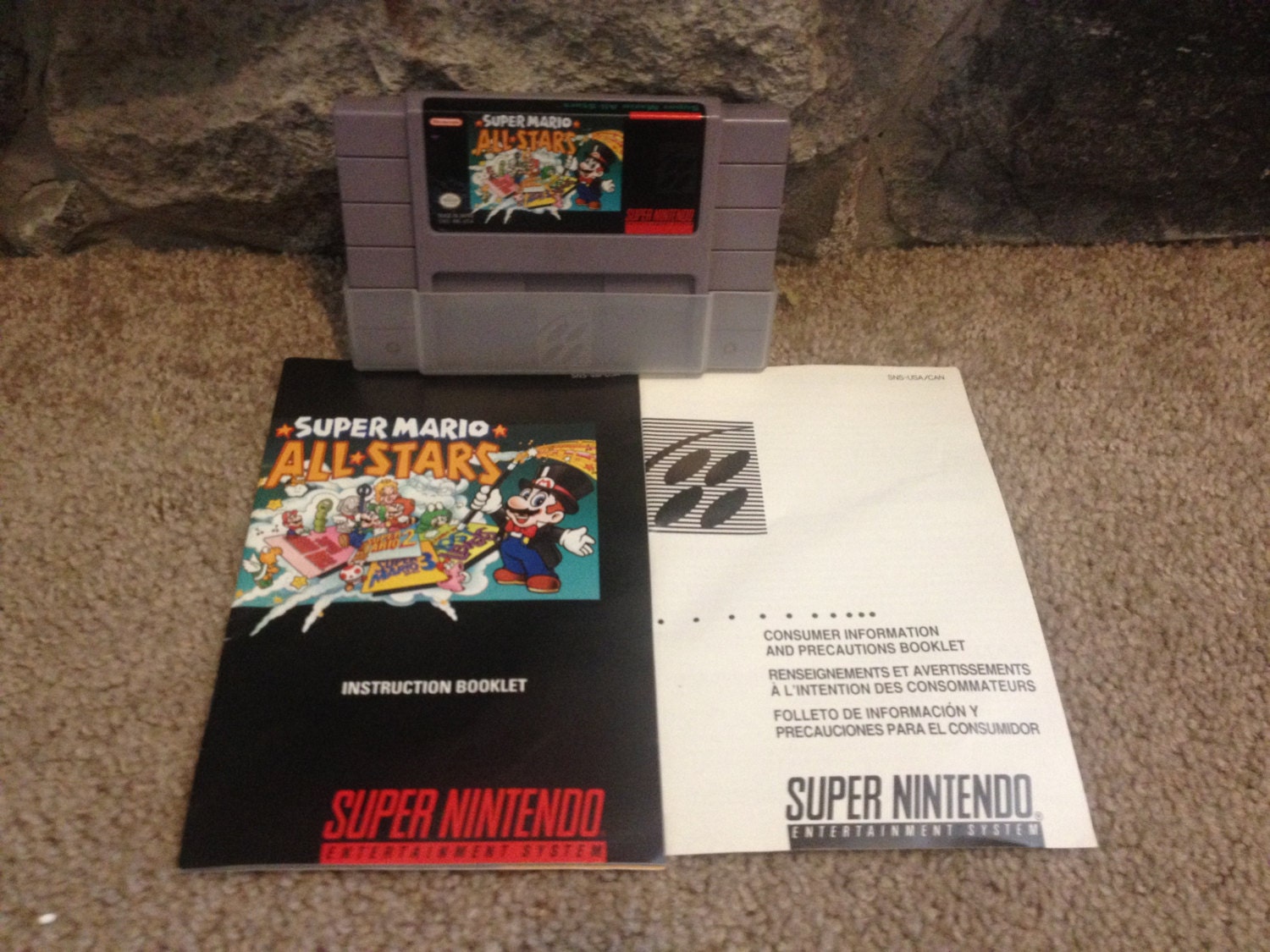 super mario all stars snes console