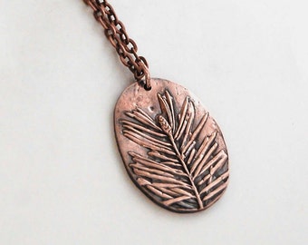Pine sprig pendant *nature-inspired jewelry*