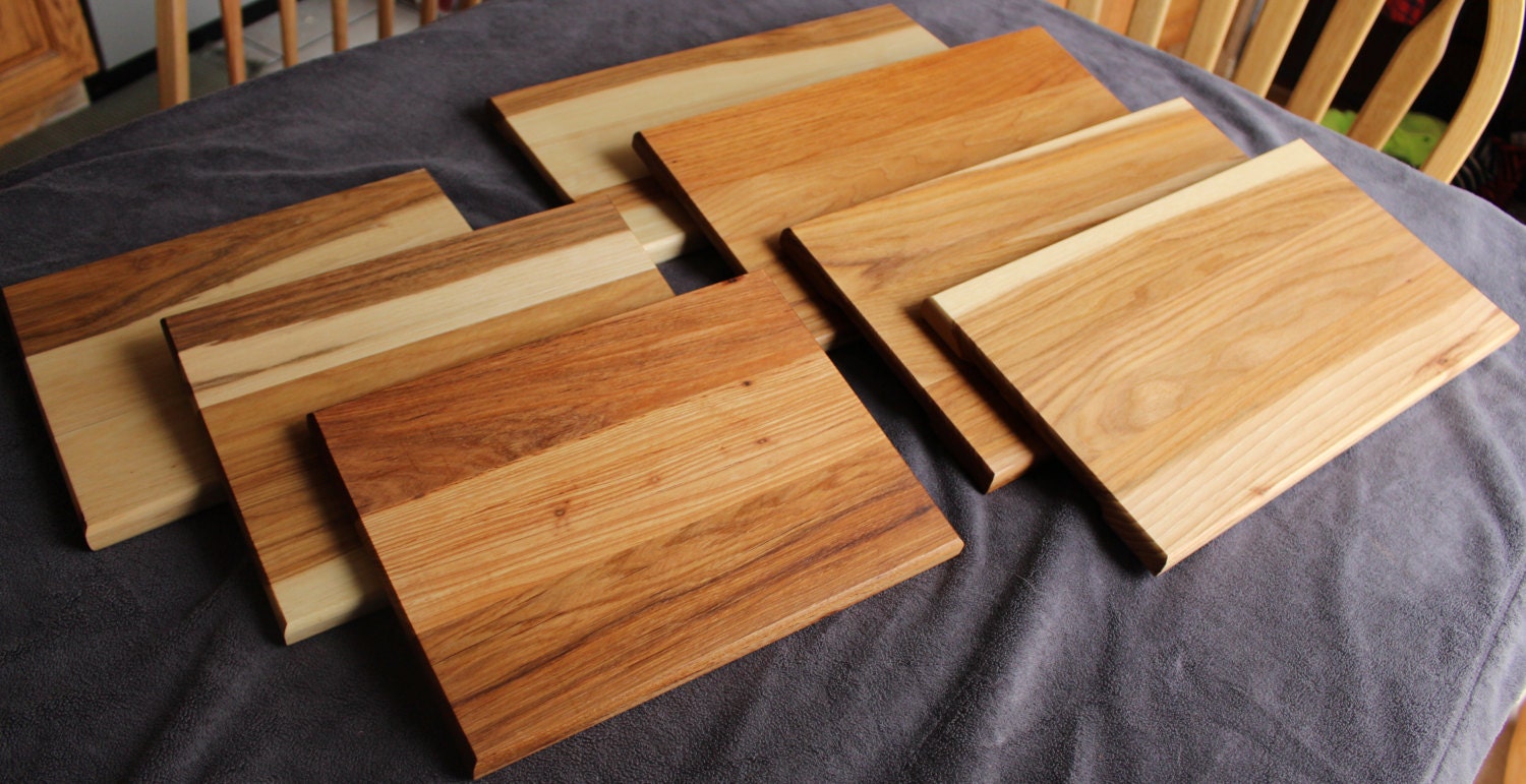 Custom Cutting Boards Maple Hickory Walnut by TreeLineWoodProducts