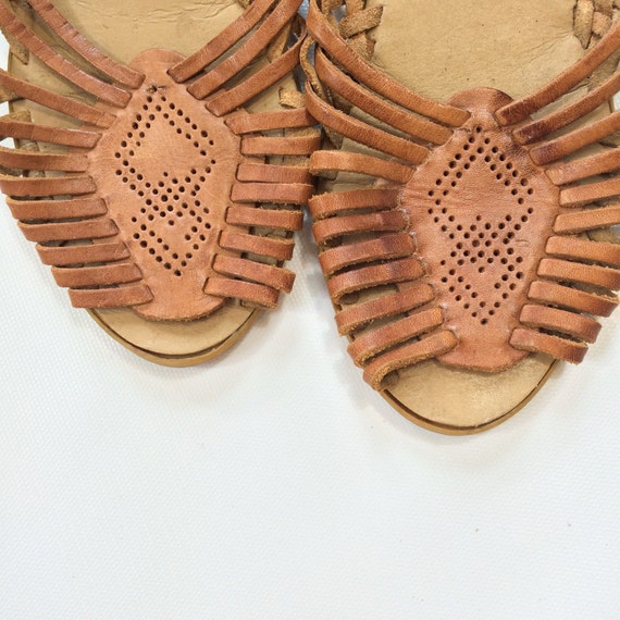 Leather HUARACHE Sandals size 7 Boho Hippie 37 Leather Jesus Sandals ...