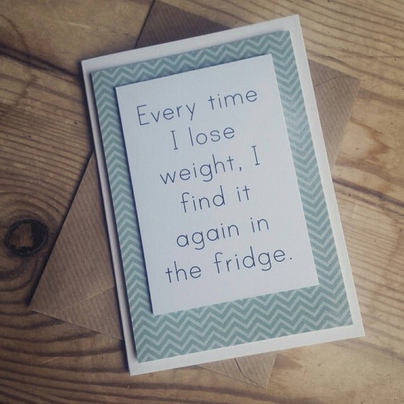Funny greeting card weight loss card best friend by Diffydolls
