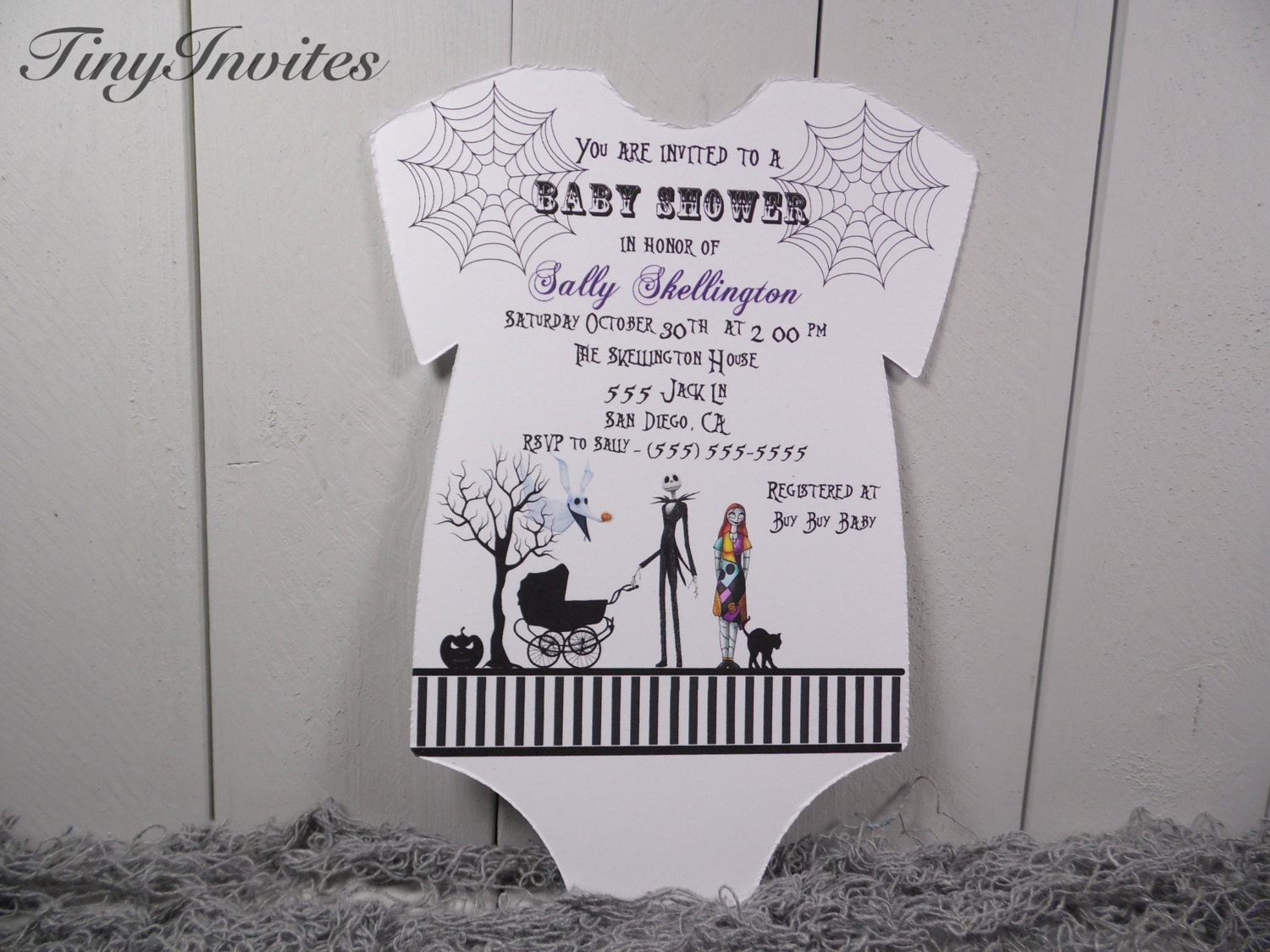 Nightmare Before Christmas baby shower by TinyInvites on Etsy