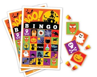 BOO! BINGO Game - Kid's Printable Bingo Game - Bingo Game for Kids - Halloween Bingo Instant Download