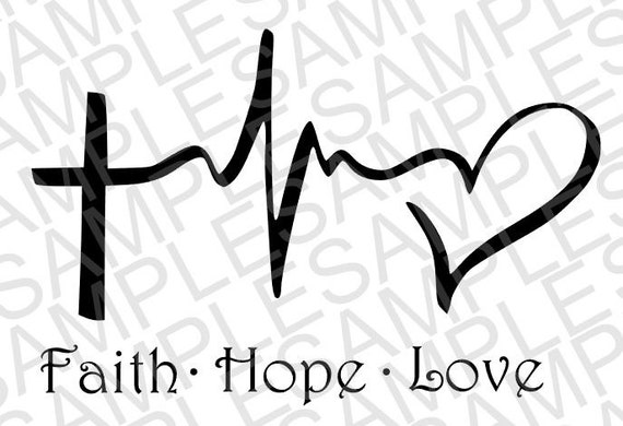 Download Faith Hope and Love SVG DXF Digital Download by ...