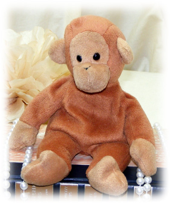 TY Bongo . . . Tan Monkey Vintage TY Beanie by TheCraftBlossom