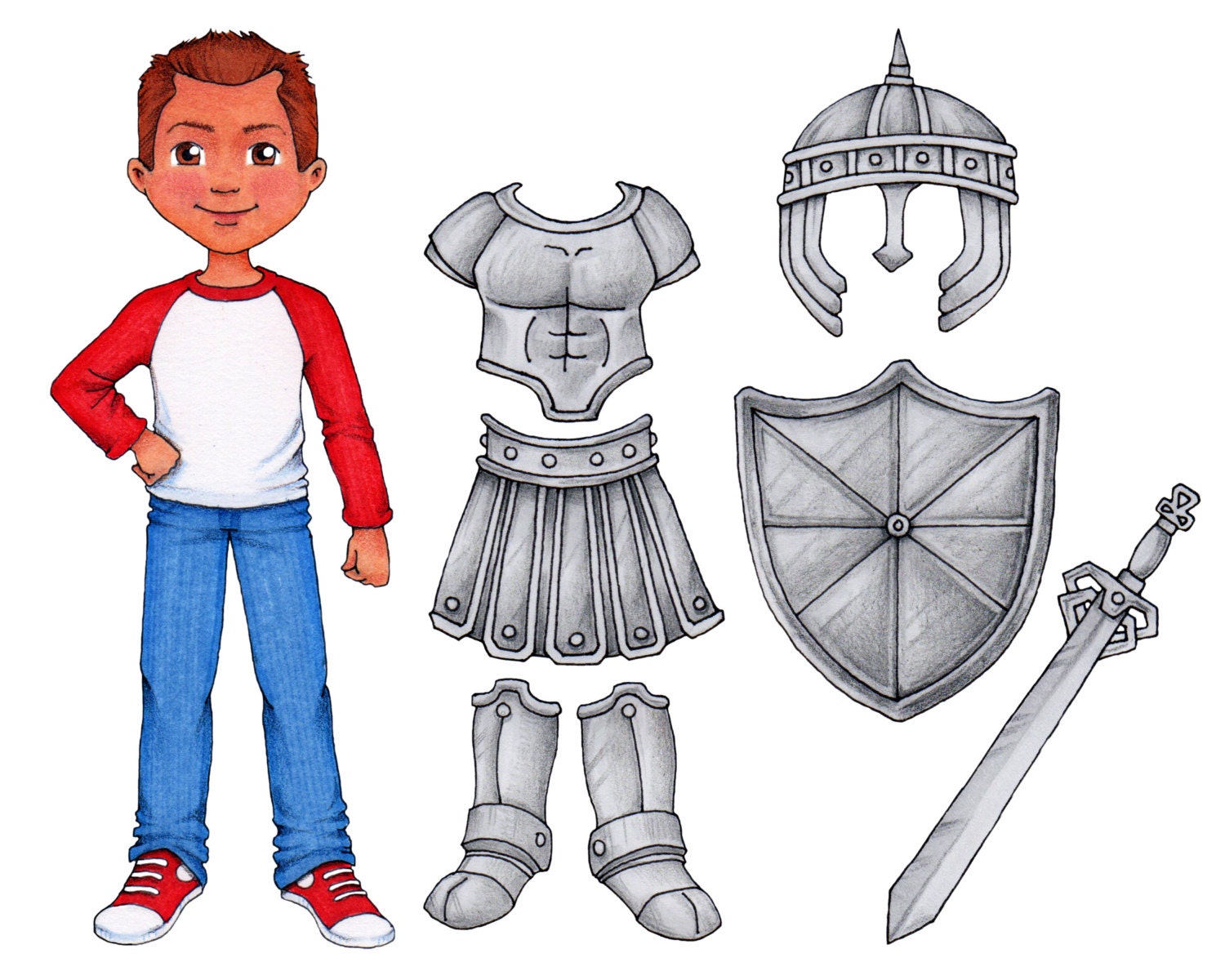 Armor of God Clip Art & Paper Doll set