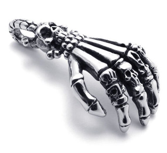 Edelstahl Polieren Hand edelstahl poliert teufel biker hand knochen anh 228 nger titan Edelstahl Polieren Hand edelstahl poliert teufel biker hand knochen anh 228 nger titan