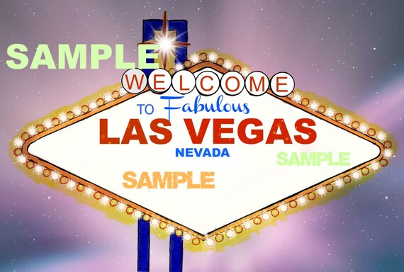 Las Vegas sign template
