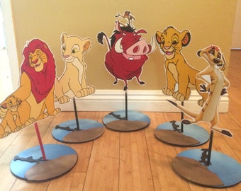 Lion King inspired Centerpiece, Simba, Pumba, Timon Centerpeice