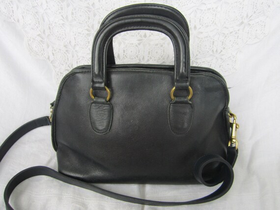 Coach Black Leather Satchel Speedy Dr. Bag made in USA