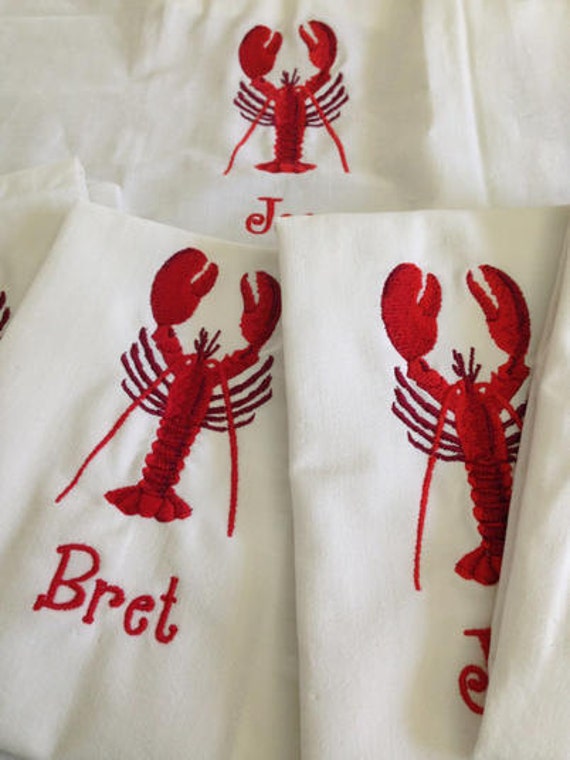 10 ADULT BIBS Personalized Lobster by PersonalizedGiftSets