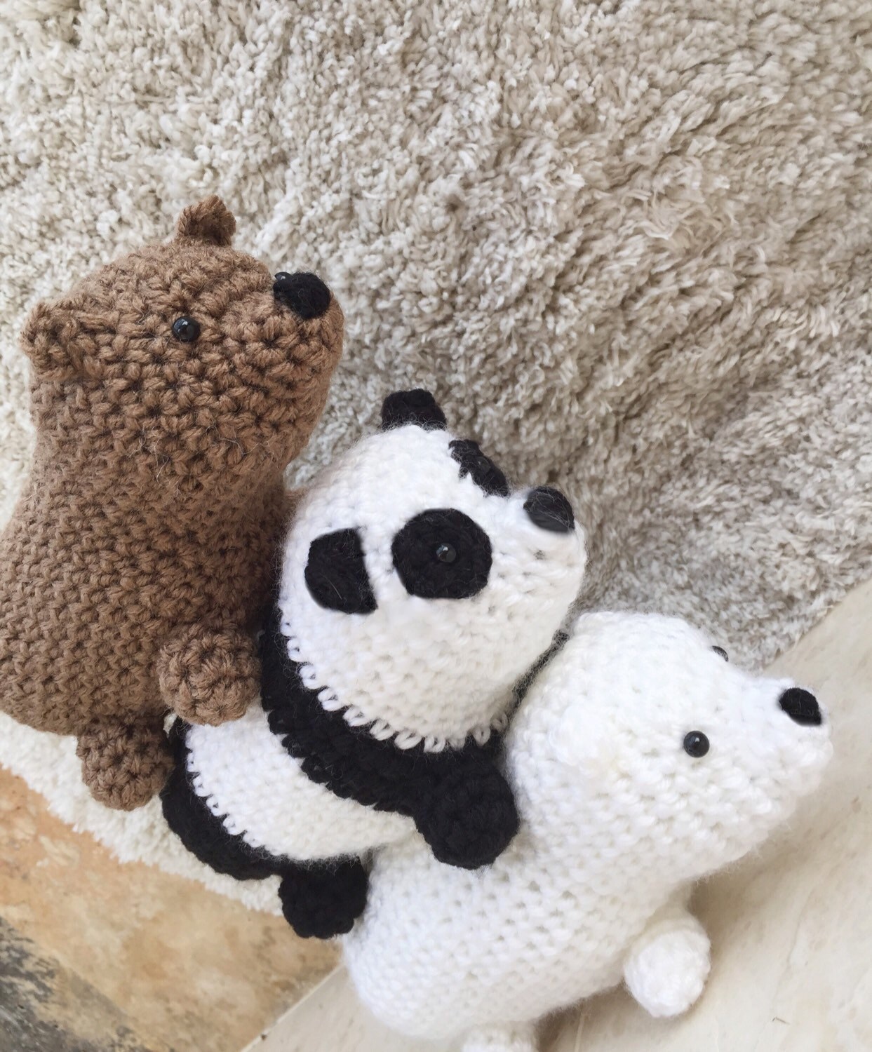  Crochet  We  Bare  Bears  Cartoon Network Amigurumi  Grizzly Panda