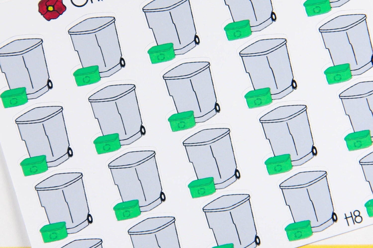 20 Garbage Stickers H8 by OhHelloStationeryCo on Etsy