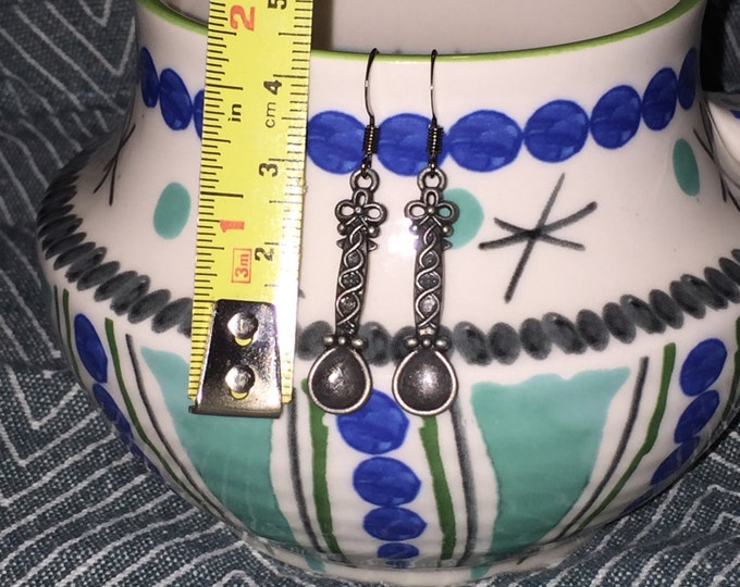 Metal spoon earrings