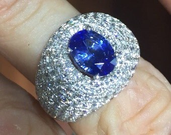 Sapphire Ring 18K Sapphire September Birthstone