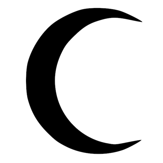 Lovely Crescent Moon Die-Cut Decal Car Window Wall Bumper