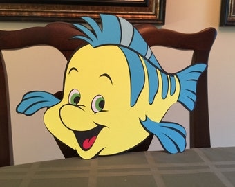 1 ft Tall Flounder The Little Mermaid Party Decoration, Disney Party, Party Props, Disney Characters, Theme Party, Princess Party