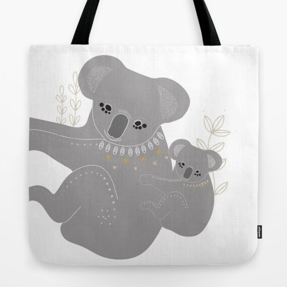 Koala Tote Bag Animal Personalized 13x13 16x16 18x18 Bears Forest